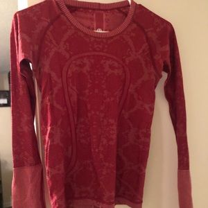 Lululemon Red Long Sleeve Shirt
